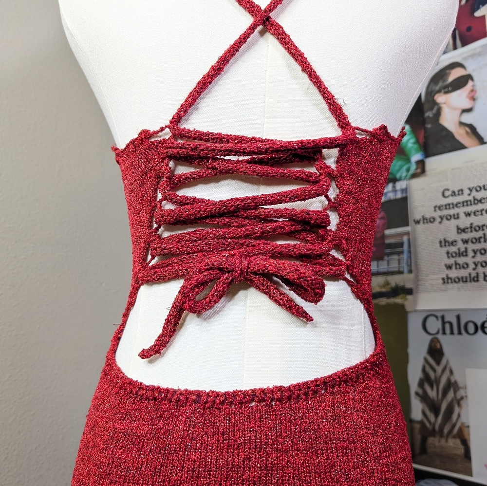 Vintage feather handmade dress - Picture 5 of 10